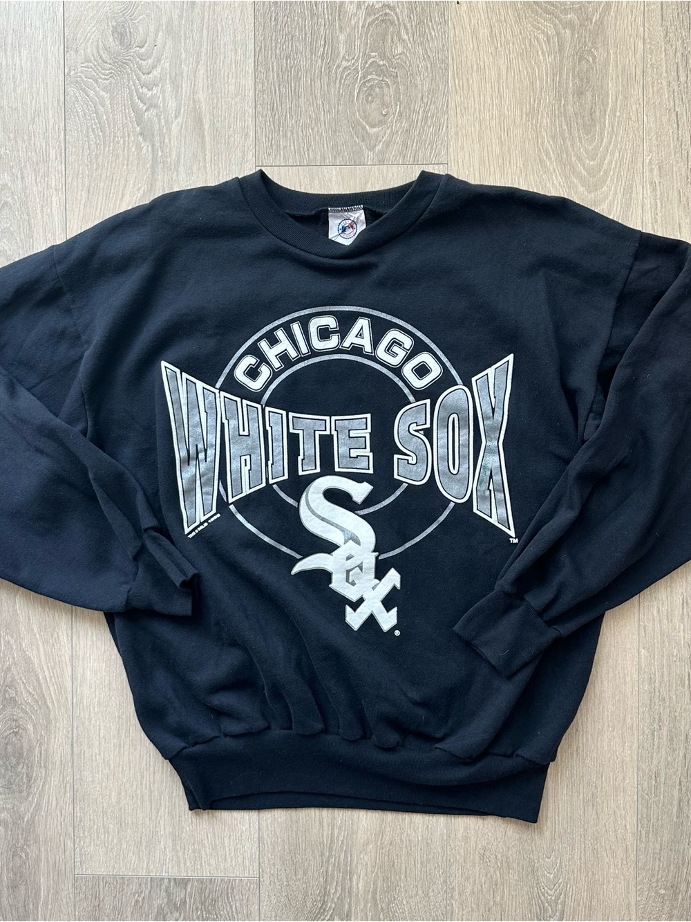 Vintage 1993 Official MLB Black Chicago White Sox Crewneck Sweatshirt Size M Men